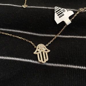 NWT Gold Hamsa Hand Necklace